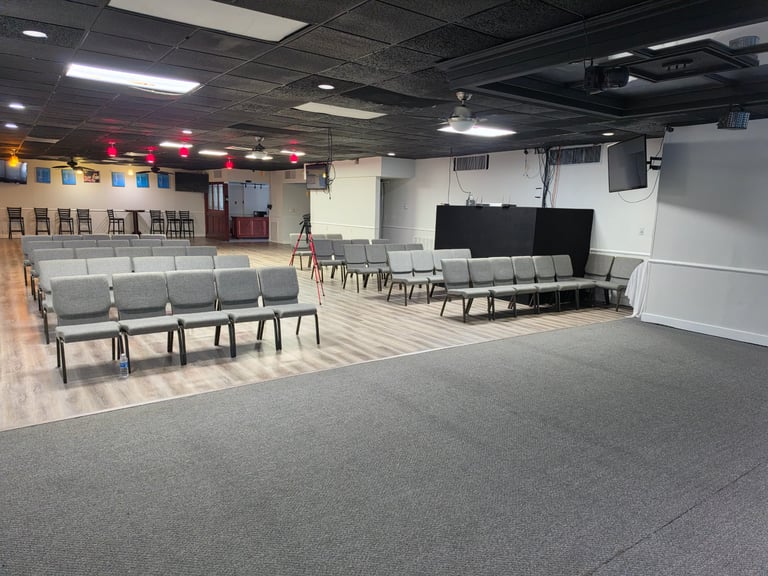 Spacious event layout at Masters Economy Inn with flexible seating for different types of gatherings